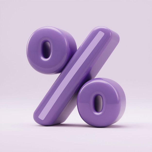 Вектор Живая 3d-илюстрация знака процента