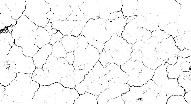 벡터 금이 간 땅과 오버레이 그런 지 배경 효과 그런 지 프레임 흰색 배경