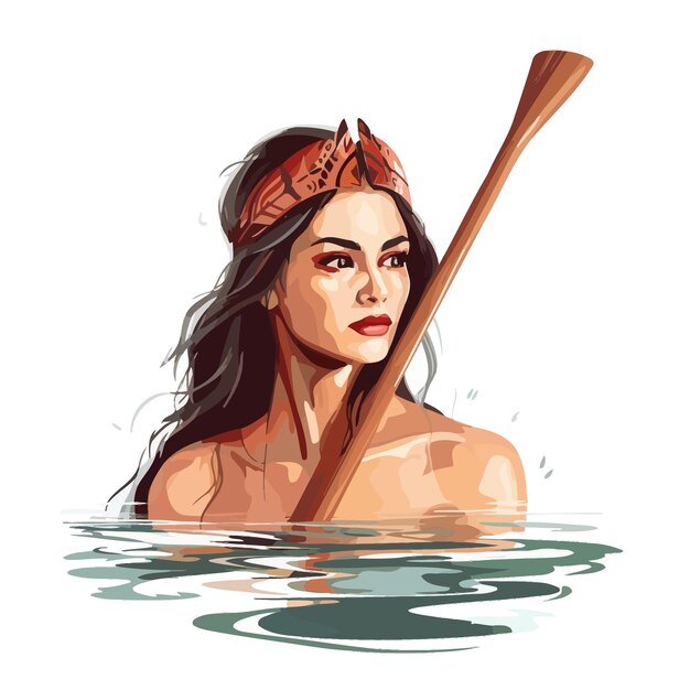 Vector a_woman_with_an_oar_on_her_head