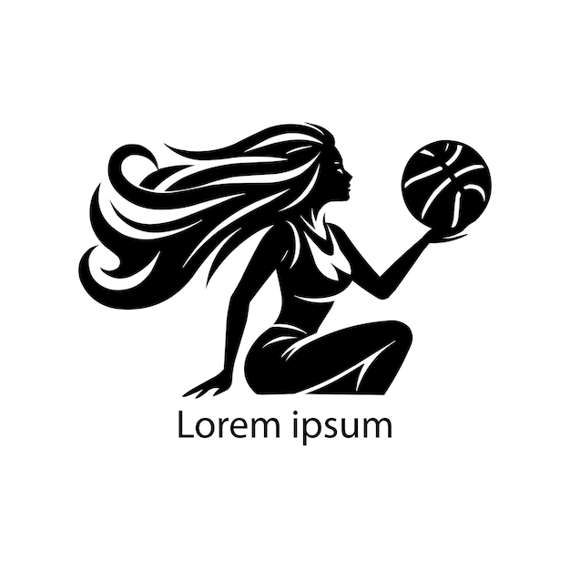 Вектор Дизайн женского спортивного логотипа для вашего бренда