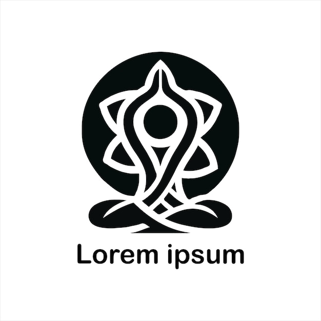 Вектор Дизайн логотипа йоги