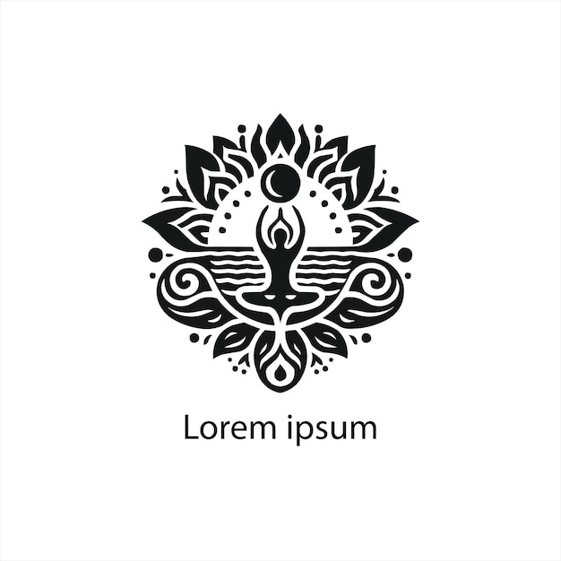 Вектор Дизайн логотипа йоги