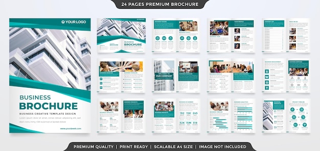 Modello di brochure bifold a4 premium vector