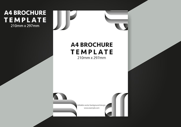 A4 Brochure Background design template vector, Flyer template for business background layout in A4