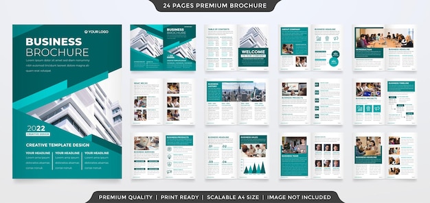 Modello di brochure a4 con uno stile minimalista e semplice
