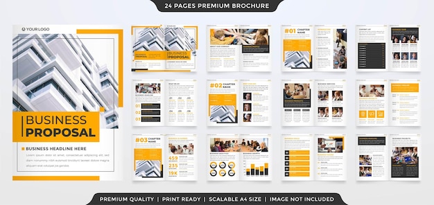 A4 business brochure template premium style