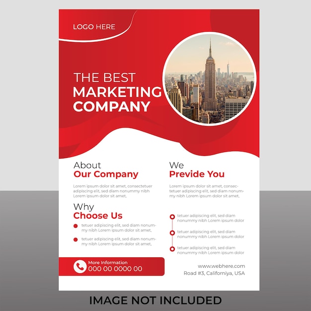 A4 business flyer design template