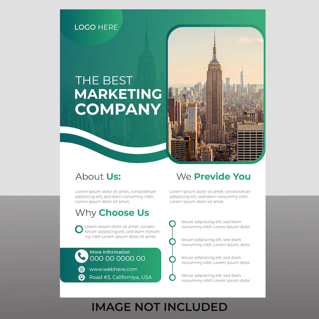 A4 business flyer design template