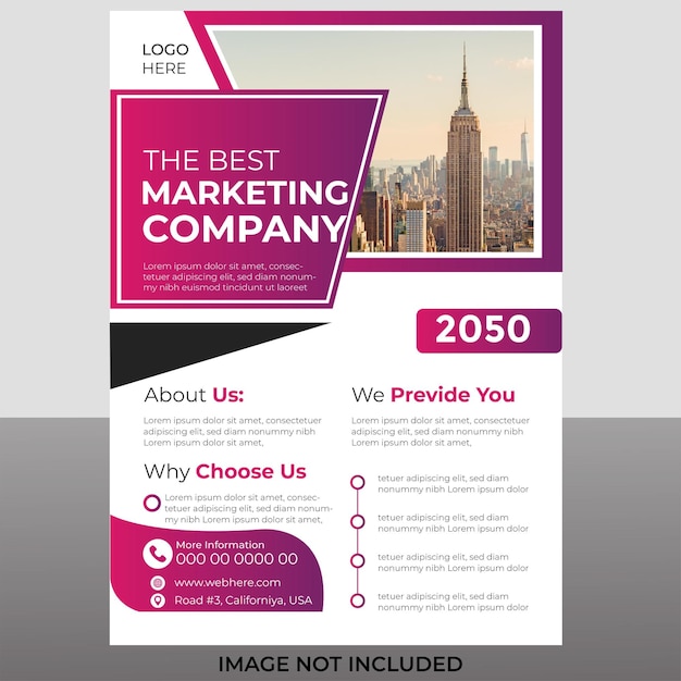 Vector a4 business flyer design template