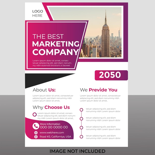 A4 business flyer design template