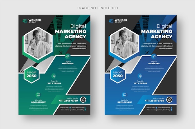 A4 business flyer template