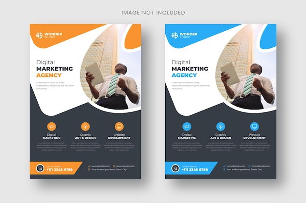 A4 business flyer template