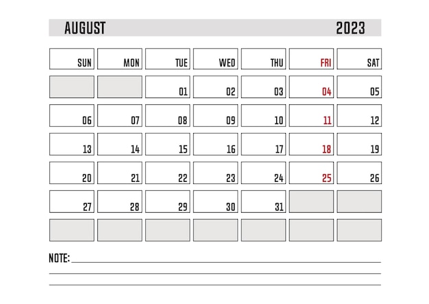 A4 corporate calendar  template design planning month  February august 2023