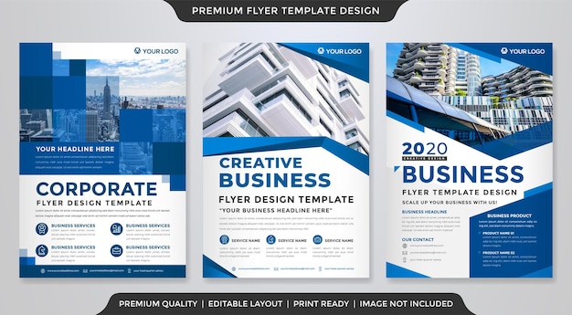 a4 corporate flyer template premium vector