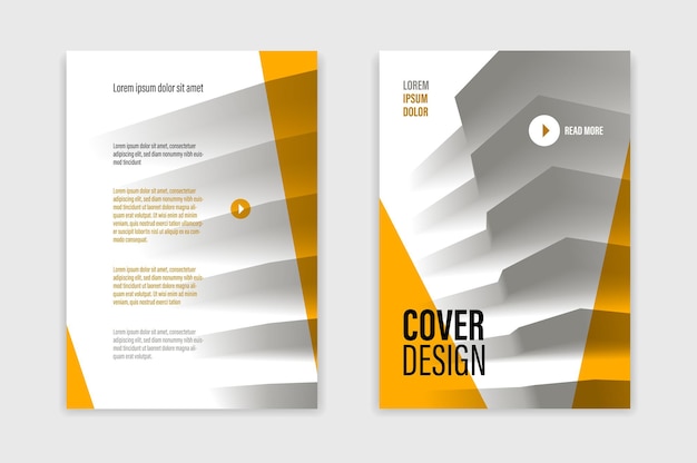 Vector a4 format brochure or flyer for business advertising with front and back pager vector abstract design, modern leaflet or annual report, cover or presentation corporate trendy style.
