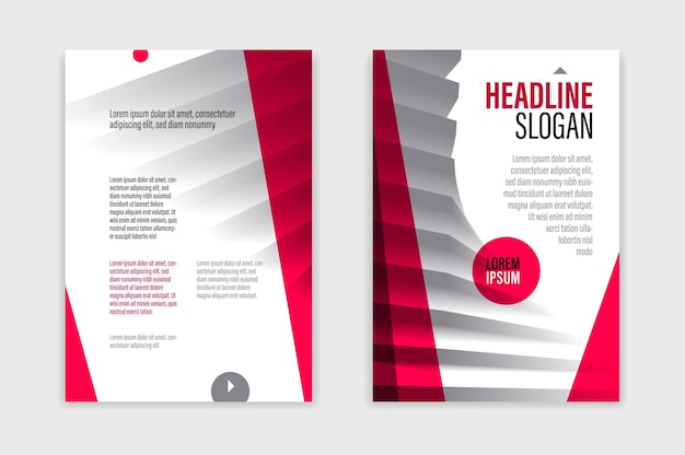 A4 format brochure or flyer for business advertising with front and back pager vector abstract design modern leaflet or annual report cover or presentation corporate trendy style