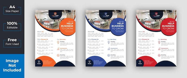 Vector a4 layout corporate business minimal flyers magazine brochure nextday flyer vector template