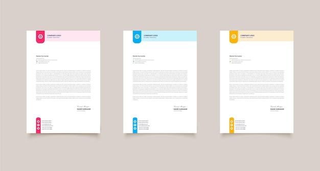 A4 letterhead design template