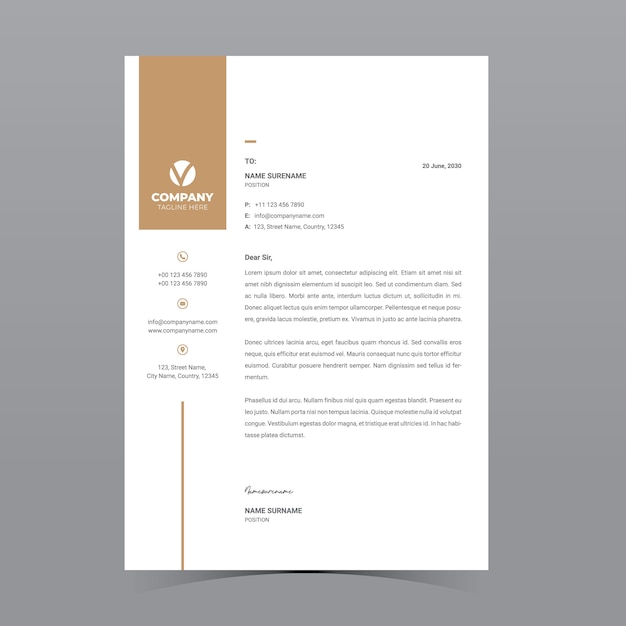 A4 Letterhead Template  