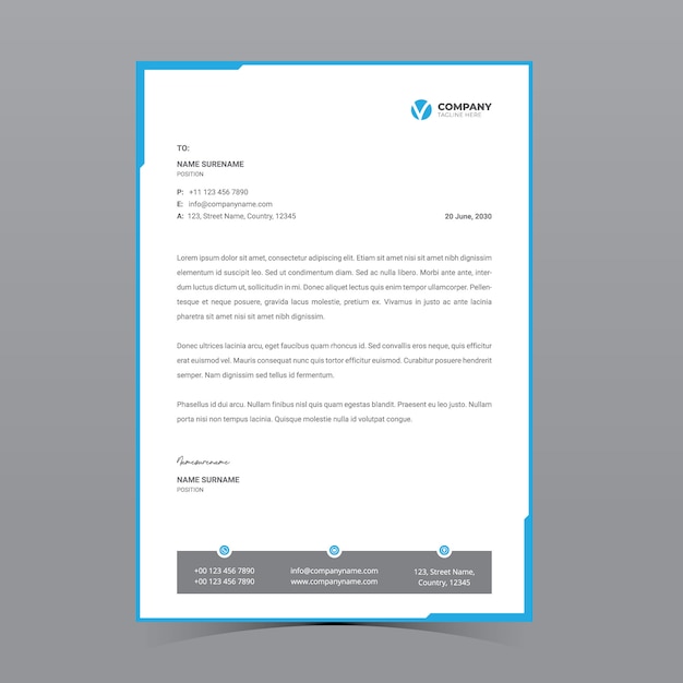 A4 Letterhead Template  