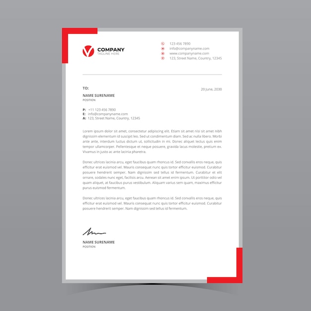 A4 Letterhead Template  