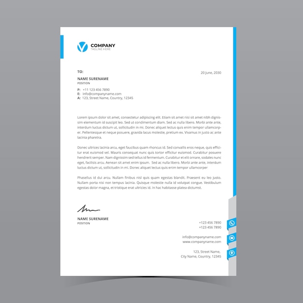 A4 Letterhead Template  