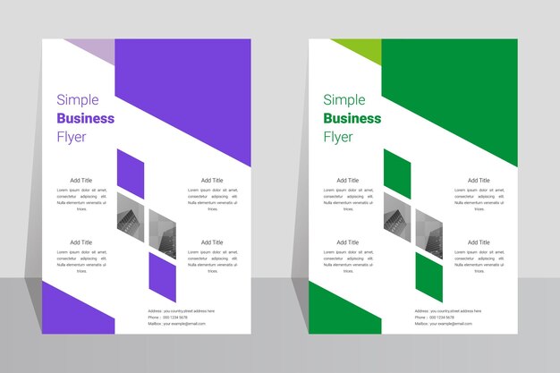 Vector a4 minimalist company flyer template