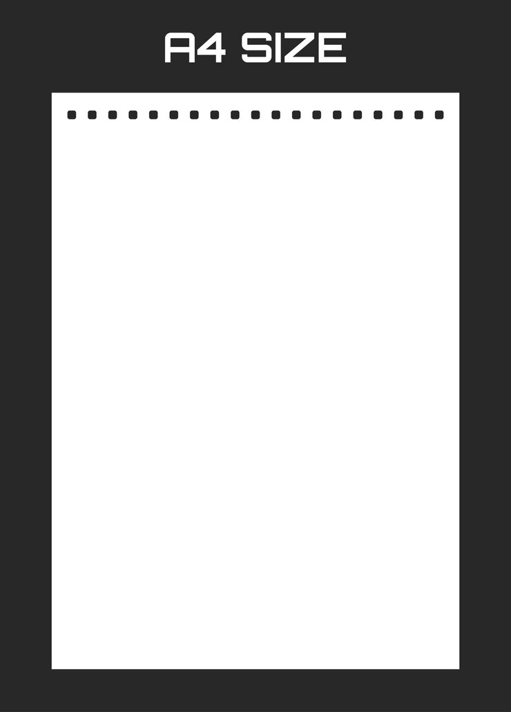 Vector a4 size blank paper for notes