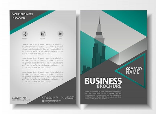 A4 size business brochure flyer annual report template 