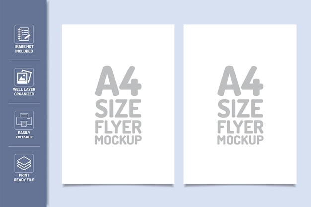 A4 Size Flyer Design Template MockUP