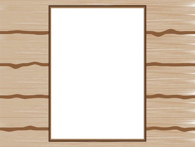 Vector a4 size vector simple blank frame on the wood