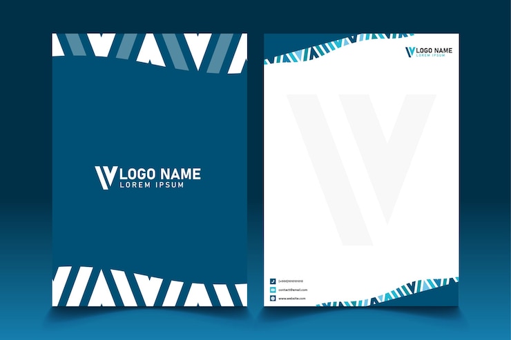 Vector a4 template letterhead free vector
