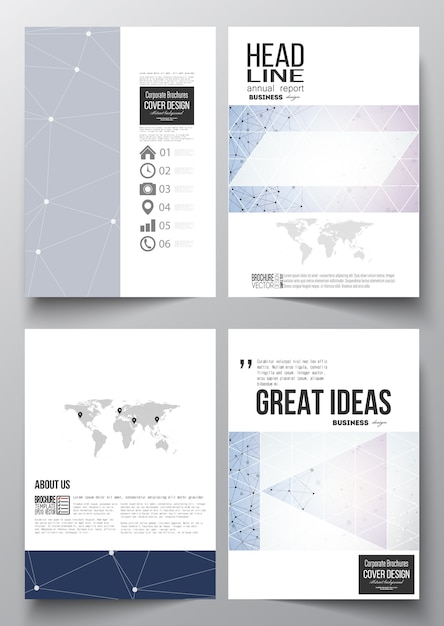 A4 templates for brochure, flyer, report