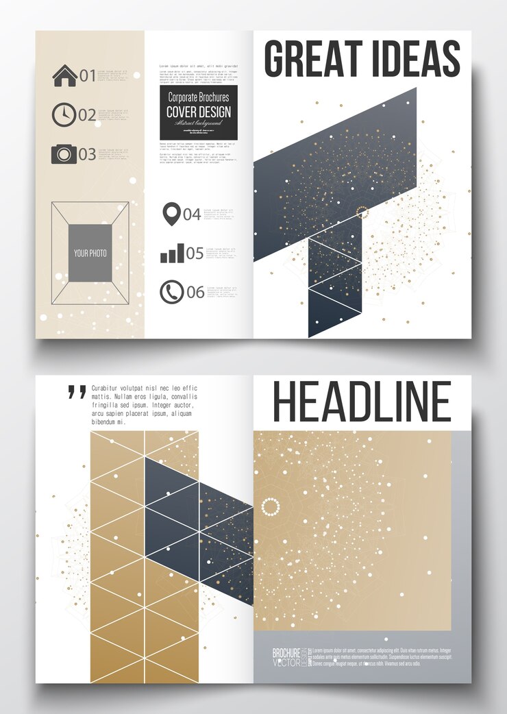 A4 templates for brochure, flyer