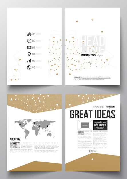 Vector a4 templates for brochure, flyer