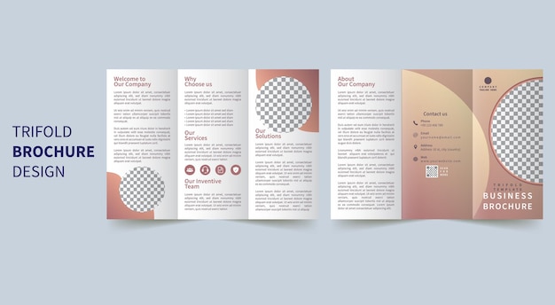 A4 Trifold Brochure Design Template