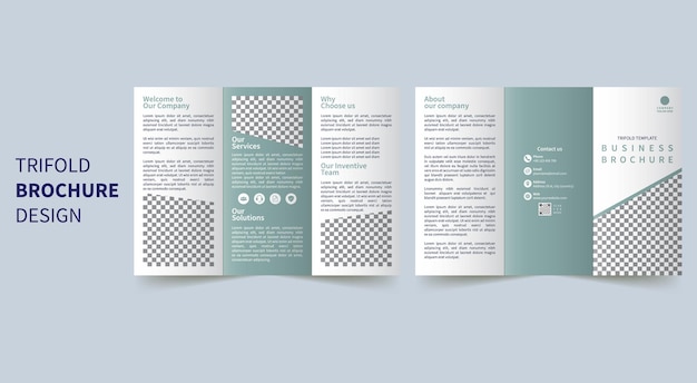 Vector a4 trifold brochure design template