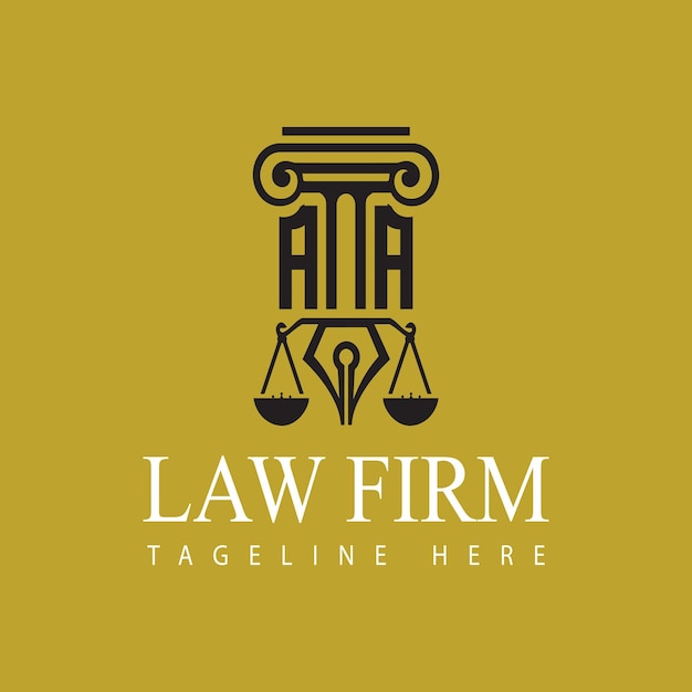 Vector aa initial monogram logo for lawfirm