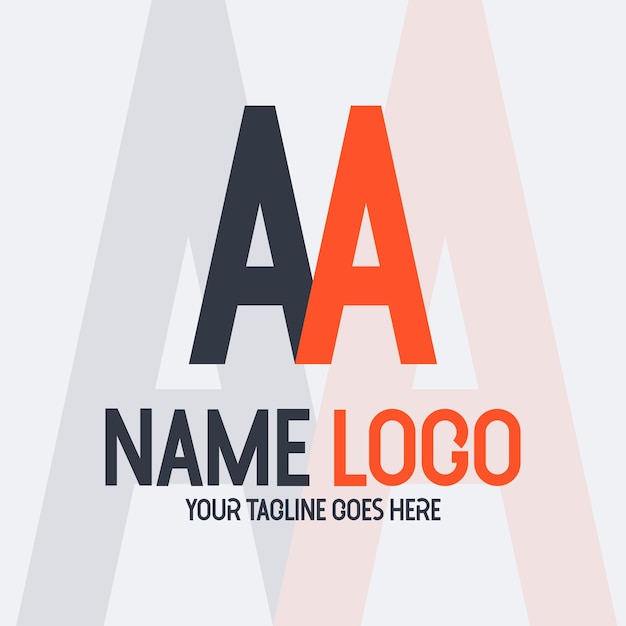 AA letter logo design image vector