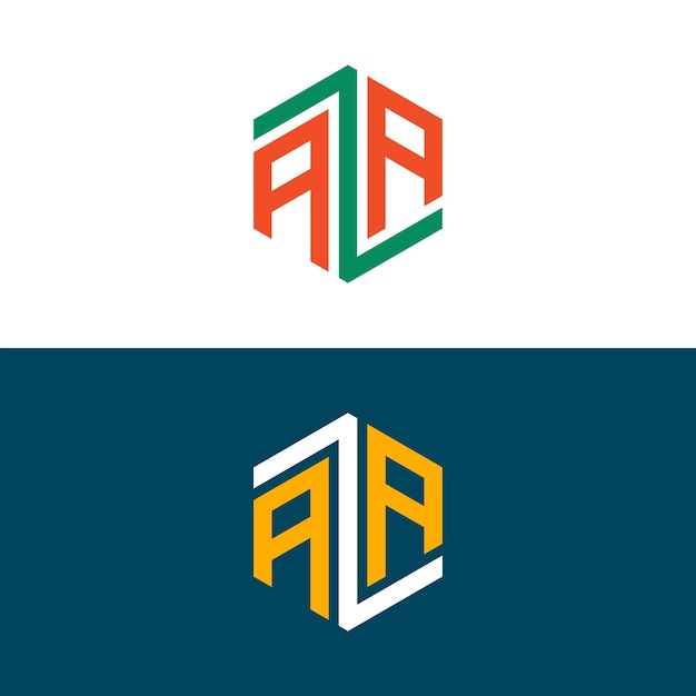 AA 文字のロゴセットのデザイン