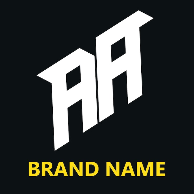 Vettore progettazione del logo aa