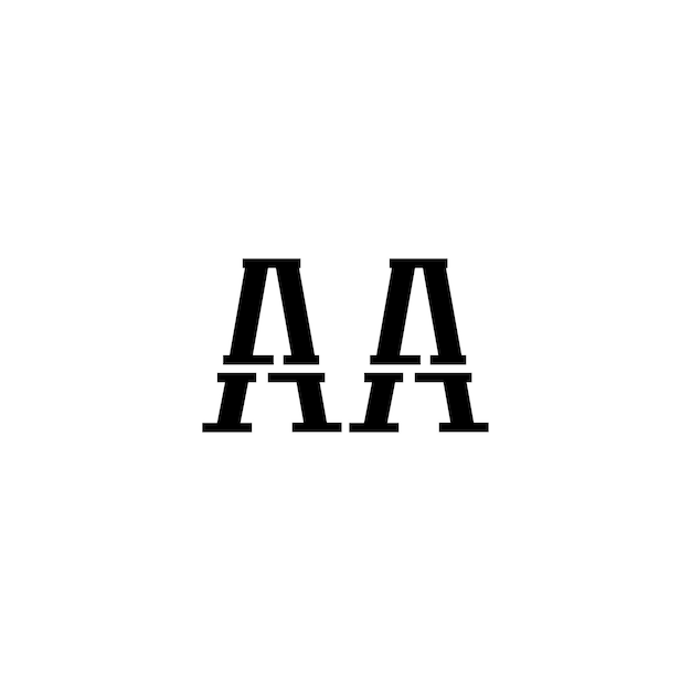 AA Monogram logo design letter text name symbol monochrome logotype alphabet character simple logo