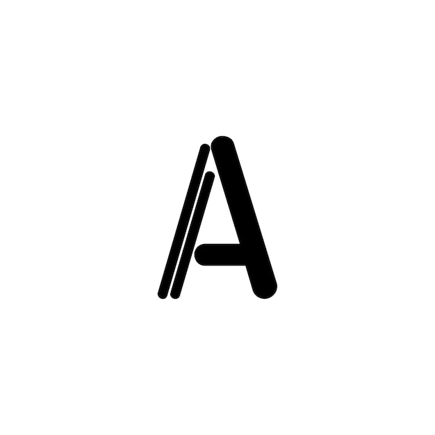 AA 모노그램 로고 디자인 문자 텍스트 이름 기호 모노크롬 로고 타입 알파 문자 간단한 로고