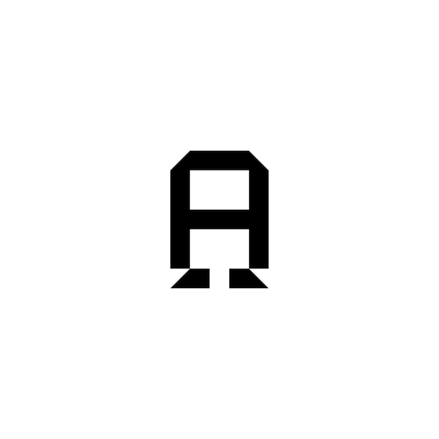 モノグラム ロゴデザイン 文字 文字 名前 シンボル 単色 ロゴタイプ アルファベット 文字 シンプル ロゴ