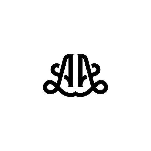 Vector aa monogram logo design letter text name symbol monochrome logotype alphabet character simple logo