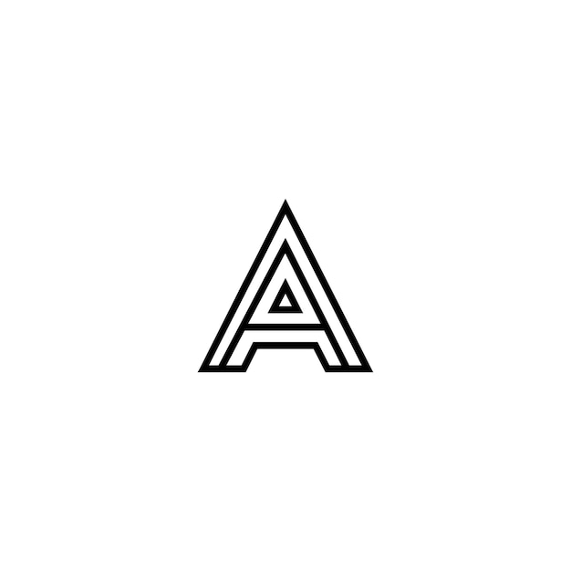 Vector aa monogram logo ontwerp letter tekst naam symbool monochrome logotype alfabet karakter eenvoudig logo