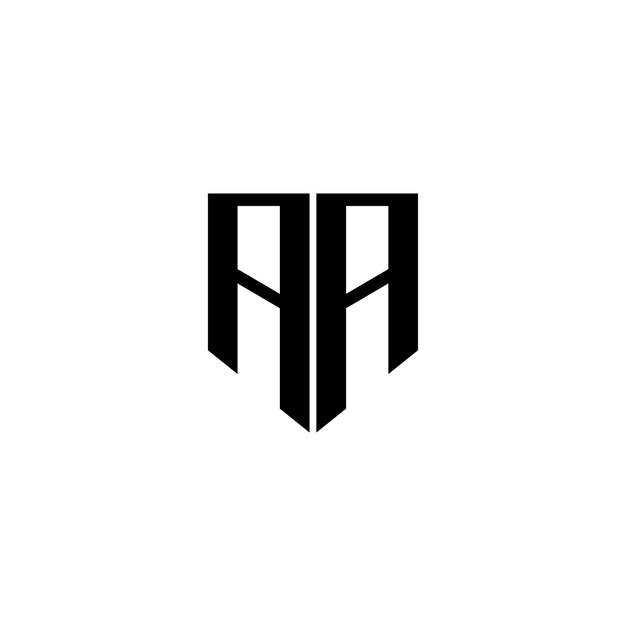 Aa monogram logo ontwerp letter tekst naam symbool monochrome logotype alfabet karakter eenvoudig logo