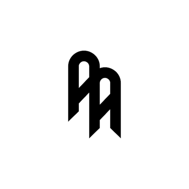 AA Monogram logo ontwerp letter tekst naam symbool monochrome logotype alfabet karakter eenvoudig logo