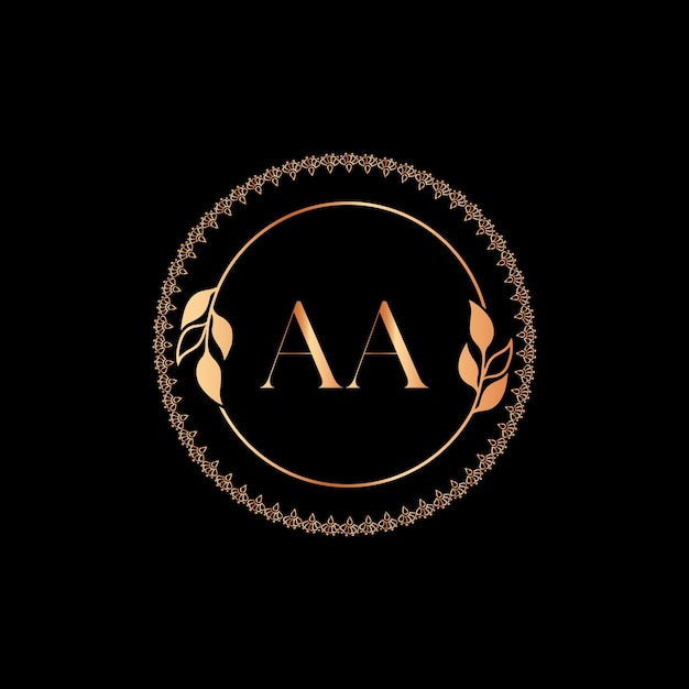 AA Monogram-logotype voor feest, sieraden, bruiloft, wenskaart, uitnodiging Vectorsjabloon