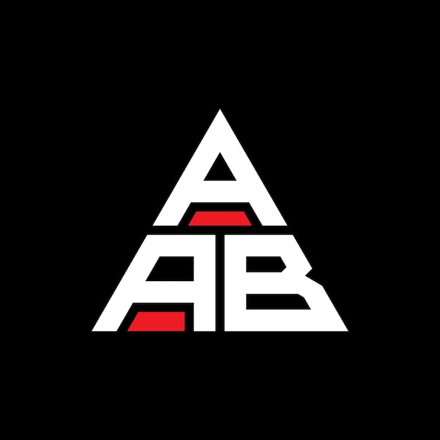 Vettore aab triangolo lettera logo design con forma di triangolo aab logo triangolo design monogramma aab triungolo vettoriale modello di logo con colore rosso aab logo triangolare semplice logo elegante e lussuoso